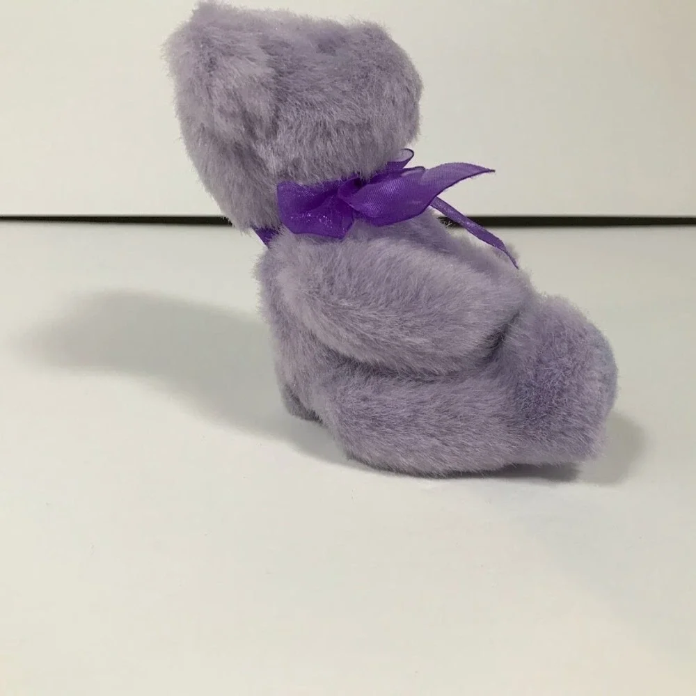 Russ Berrie Lil Scribe Purple Teddy Bear Plush 28869 Lavender Vintage 5 inch